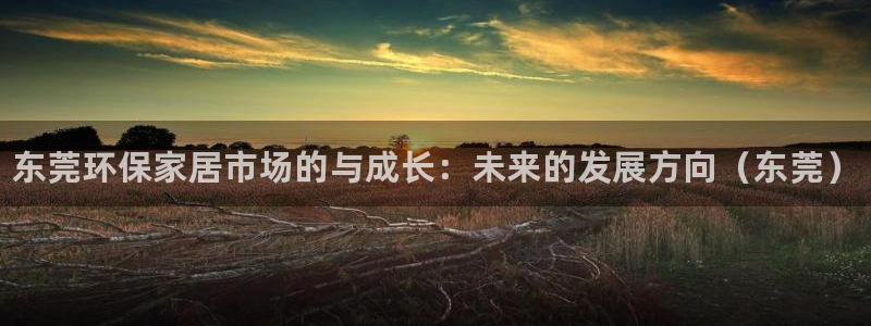 杏耀平台官网：东莞环保家居市场的与成长：未来的发展方向（东莞